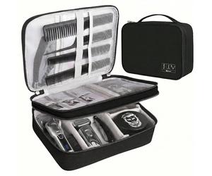 Kit d'outils de coupe de cheveux, boîte de coupe de cheveux, sac de voyage pour outils de coiffure, boîtier de protection pour tondeuse à cheveux, sac de rangement pour ciseaux de coupe de cheveux, su