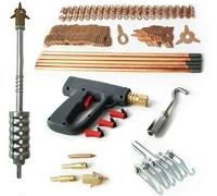 Kit d'outils de débosselage Électrodes de soudage par points Spotter Dent Puller Appareil de soudage Kit de débosselage Kit d'outils de réparation des bosses (86 pièces)