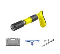 Kit d'outils de fixation pour cloueuse - Pistolet agrafeur manuel en acier - Outils de décoration pour la pénétration de tôles d'acier et de murs en béton