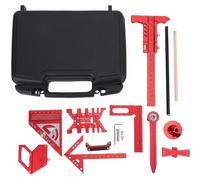 Kit d'outils de mesure pour le travail du bois avec boîte de rangement, kit d'outils de traçage, précis et rapide, pour l'assemblage de planches de bois