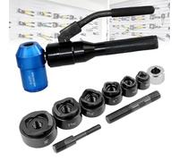 Kit d'outils de poinçonnage hydraulique avec 6 matrices le perçage de conduits, le bricolage et les boîtes de distribution
