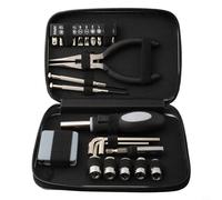 Kit d'outils de réparation de montre 24 pièces, tournevis, douilles, clés, mètre ruban, pince, outils de réparation de montre avec étui de rangement