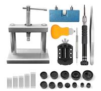 Kit d'outils de réparation de montre 38 pièces - Changement de piles - Tournevis de précision - Coupe-barre à ressort - Loupe - Ouvre-boîtier - Pince à épiler - Barrettes à ressort pour montres