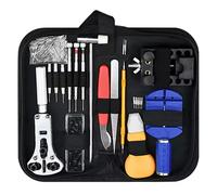 Kit d'outils de réparation de montres, 147 pièces, pour démontage, Installation, entretien, sangles de réglage, remplacement des piles noir