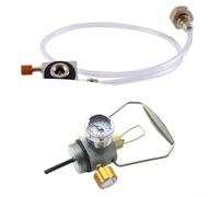 Kit d'outils de réparation gonflable avec adaptateur de cylindre de gaz pour matelas pneumatique lit bateau en PVC pour kayak piscine liner Fix argent 13 x 8 x 9 cm