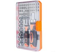 Kit d'outils de réparation pour la maison 42 en 1 avec tournevis à cliquet | 42 embouts assortis, poignée à cliquet 3 voies, support magnétique, acier Cr-V, kit de réparation à domicile