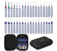 Kit d'outils de retrait de terminal de 36 pièces, extracteur d'amortissement en acier inoxydable pour connecteurs électriques, ensemble de retrait de broches de faisceau de fils avec étui pour