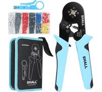 Kit d'outils de sertissage comprenant 1800 cosses à sertir et une pince à dénuder | 0,08–10 mm² | avec sac de transport