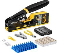 Kit d'outils de sertissage, kit d'outils multifonctions, testeur de câbles, jaune