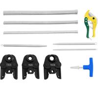Kit d'outils de sertissage - Pince à sertir TH - Contour TH 16/20/26 mm - Pour tubes composites PEX/PB et aluminium - Pour raccords en cuivre - Acier inoxydable - Noir