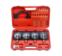 Kit d'outils de synchronisation du carburateur, contient 4 tuyaux en caoutchouc, 4 indicateurs de synchronisation, construction en plastique durable, mesure précise, compatibilité polyvalente
