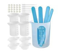 Kit d'outils de tasses à mesurer en résine de silicone - Mélange DIY, tasse | de mélange de résine, bâtons de fabrication de moules, outils de mesure pour artistes débutants et amateurs