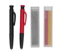 Kit d'outils de traçage de marqueur de crayon de charpentier de 2 pièces avec des recharges de 12 pièces pour le travail du bois