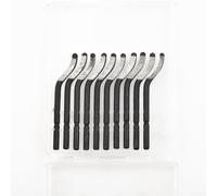 Kit d'outils d'ébavurage avec lames M2 HSS - Alésoir de tuyaux et extracteur de bavures pour métal, PVC, impression 3D - Poignée en aluminium, 10 lames de rechange (lames)