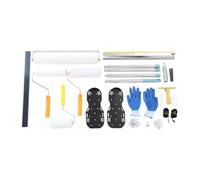 Kit d'outils d'équilibrage de sol avec rouleau à pointes de 30 cm et 66,7 | Kit complet d'outils de nivellement de sol avec chaussures à clous, rouleau à pointes, râteau grattoir, outils professionnels