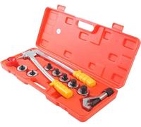 Kit d'outils d'expansion de tubes, pince à expansion et à sertir manuelle avec coupe-tube, 7 têtes 10-28 mm, pour tubes métalliques, rouge