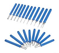 Kit d'outils d'extraction de broches électriques 21 pièces en acier à haute teneur en carbone pour l'entretien des connecteurs automobiles (bleu)