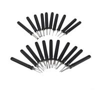 Kit d'outils d'extraction de broches électriques 21 pièces en acier à haute teneur en carbone pour l'entretien des connecteurs automobiles (noir)
