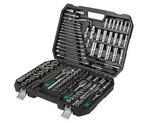 Kit d'outils – Ensemble de 216 pièces, dans une mallette résistante aux chocs, avec des mesures SAE et métriques
