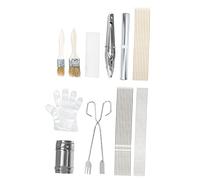 Kit D'outils et Bambou 10 Pièces en Acier Inoxydable pour Barbecue | Set Unique, Conception Multifonction Légère et Solide, pour Camping et Barbecue Extérieur