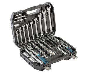 Kit d'outils Högert Technik – 85 pièces, en acier à outils (CrV, CrMo), ensemble d'outils pour bricoleurs, équipement d'atelier, outils manuels pour professionnels, référence : HT1R225