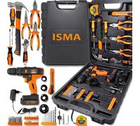 Kit d'outils ISMA comprenant une visseuse sans fil, 57 pièces + mallette