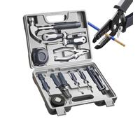 Kit d'outils ménagers 11 Pièces Petit Outillage Multifonction Portable | Kit d'outils de Pour Voiture Maison Dortoir Urgence Bricolage Université Bureau Plein Air Camping Meuble Garage