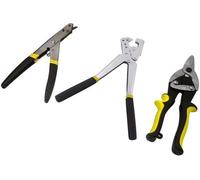 Kit d'Outils Plaquiste FARTOOLS, Cisaille, Grignoteuse, Sertisseuse, Pinces en Plastique Gris