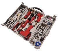 Kit d'outils pneumatiques, 77 pièces, dans un coffret, noir et rouge