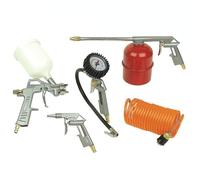 Kit d'outils pneumatiques - BRÜDER MANNESMANN - 5 pièces - Gonfleur de pneus avec manomètre