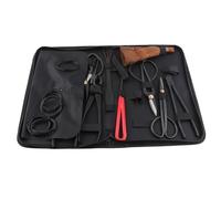 Kit d'outils pour bonsaï en acier au carbone - Ciseaux de taille, râteau et accessoires de jardinage - Ensemble complet avec housse de rangement - Idéal pour amateurs et débutants