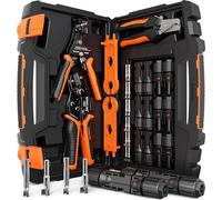 Kit d'outils pour câbles solaires (2,5/4,0/6,0 mm²) - Comprend une pince à sertir, une pince à dénuder, une pince coupante et une clé pour connecteurs - Convient aux connecteurs solaires mâles et feme
