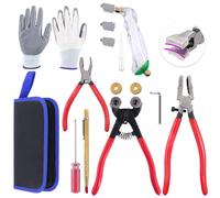 Kit d'outils pour découper du verre, comprenant 10 pièces : outils pour le vitrail, pinces, grattoirs
