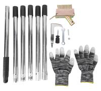 Kit d'outils pour désherbage, arrache-mauvaises herbes manuel, désherbeur manuel en acier inoxydable avec poignée réglable