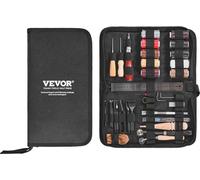 Kit d'outils pour le travail du cuir 38 pièces Outils de gravure, poinçonnage, estampage et couture