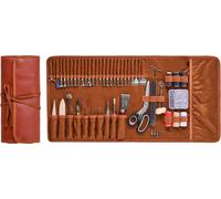 Kit d'outils pour le travail du cuir 72 pièces Outils de gravure, poinçonnage, estampage et couture