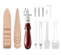 Kit d'outils pour le travail du cuir, comprenant 23 pièces, dont un poinçon et des outils manuels