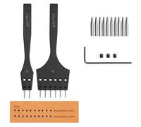 Kit d'outils pour le travail du cuir, comprenant un poinçon et un perforateur interchangeables, de 6 mm
