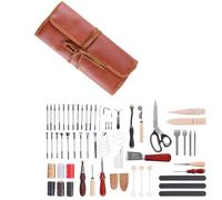 Kit d'outils pour le travail du cuir - DUOKU - 72 pièces - Sac de rangement en cuir - 688 x 343 x 3 mm - 3 31 lb