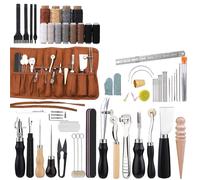 Kit d'outils professionnel pour le travail du cuir, comprenant une aiguille à main et des accessoires