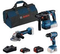 Kit d'outils professionnels Bosch AMPShare 18V, comprenant 3 outils