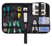 Kit d'outils réseau 10 pièces comprenant un testeur de câbles et une pince à sertir