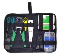 Kit d'outils réseau RJ45, connecteurs, câbles, testeurs CAT5, CAT5e et CAT6, connecteurs 8P8C, pince à sertir Ethernet, pince à dénuder, pince, tournevis avec embout RJ1