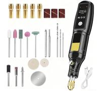 Kit d'outils rotatifs sans fil avec 24 accessoires, 16 000 tr/min, petit broyeur pour gravure, polissage, nettoyage, petite perceuse pour la fabrication de bijoux