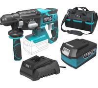 Kit D'outils Sans Fil 18V, Marteau Perforateur Dedra Sas+All Ded7017, Batterie 4.0Ah, Chargeur, Sac 16