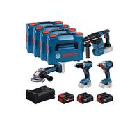 Kit d'outils sans fil Bosch Professional 18V 4 pièces GSR GDX GBH GWS L-Boxx