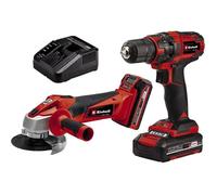 Einhell Kit de machines TC-TK 18 Li Power X-Change Perceuse et meuleuse sans fil 1,5 Ah et 3,0 Ah
