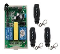 Kit d'ouverture de portail, AC 220 V 2 CH 2CH RF télécommande sans fil commutateur récepteur + émetteur moteur tubulaire porte de Garage volets d'écran Projection