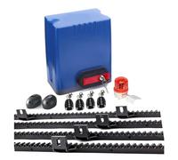 Kit d'ouverture de portail, Ouvreur d'opérateur de porte coulissante 800KGS 24V 220VAC moteur à courant continu comme ferme-porte avec supports en Nylon 6m