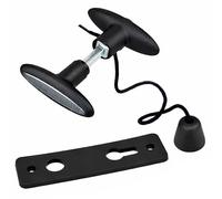 Kit d'ouverture d'urgence pour porte de garage avec corde de traction et plaque de montage carrée de 8 mm, robuste et sûr pour portes de garage électriques, noir (kit d'ouverture d'urgence avec corde
